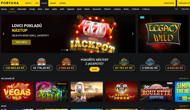 Fortuna Vegas Casino home page