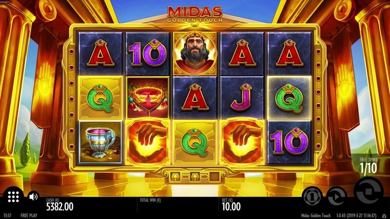 Free spiny na automat Midas Golden Touch