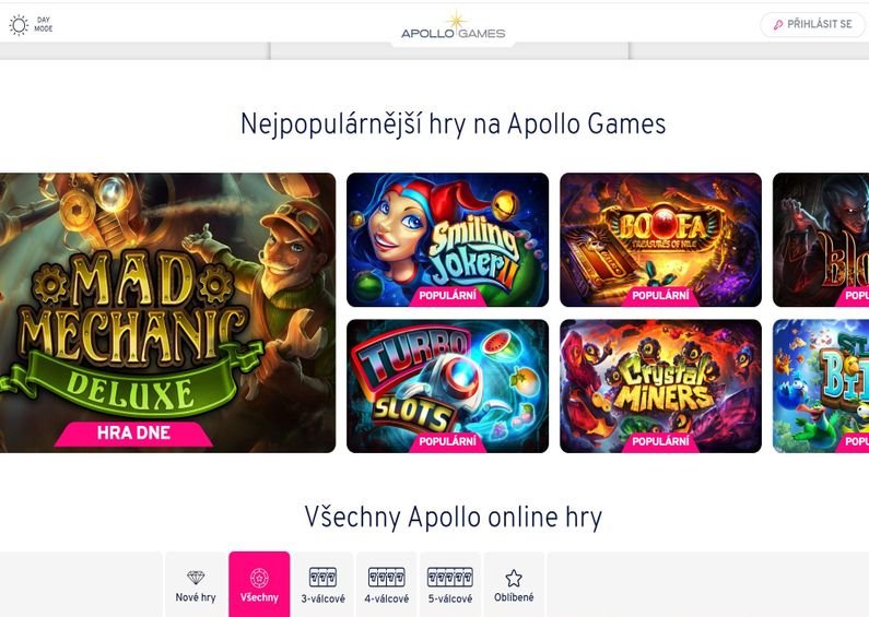 Recenze online automatů od Apollo Games
