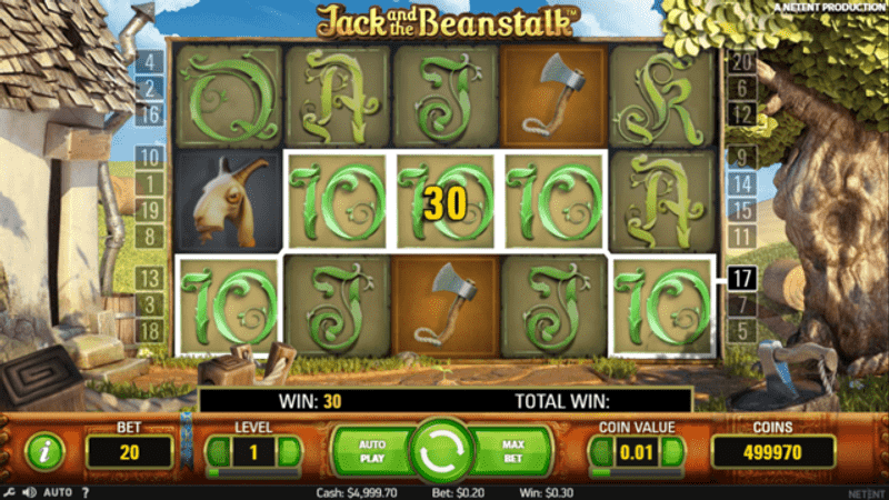 Výhra v Jack and the Beanstalk