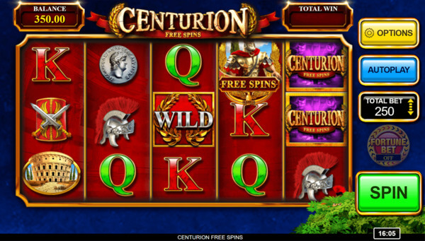 Centurion slot Free spins bonus. Zdroj: gamespace.com