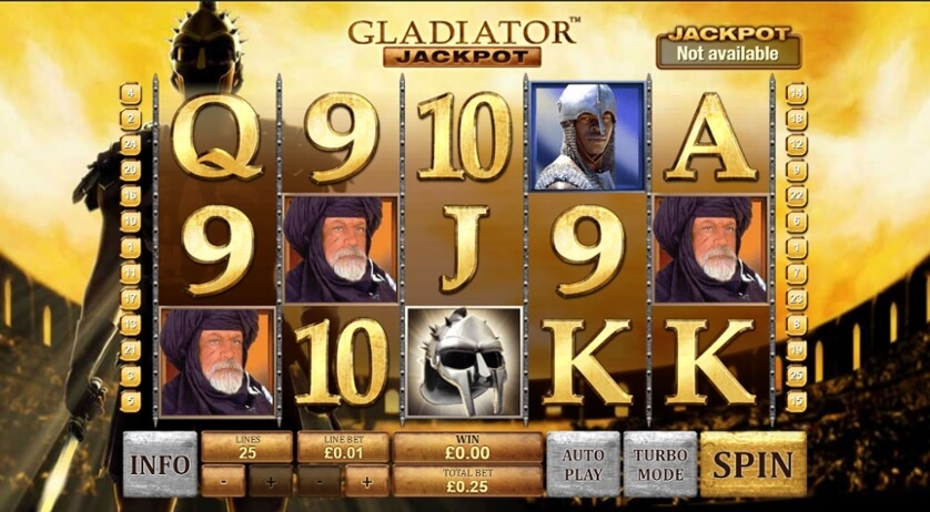 Gladiator - příklad progresivního jackpot automatu
