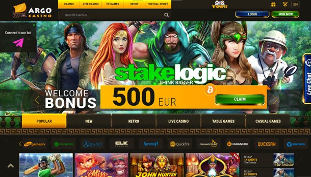 Home page online casina Argo Casino