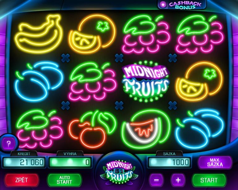 Automat Midnight Fruits - gameplay