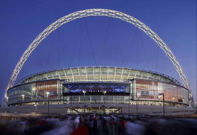 Slavné Wembley pojme až 90 000 fanoušků