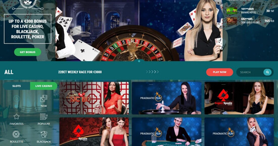 online casino 22Bet