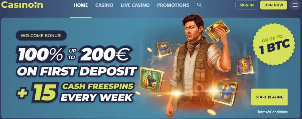 Home page online casina Casinoin