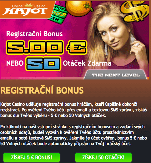 Dva no deposit bonusy od online casina Kajot Casino